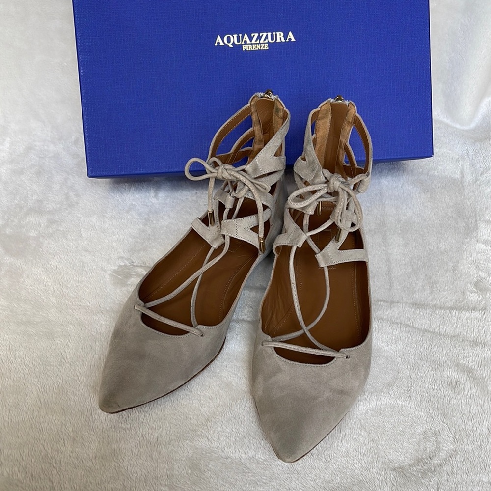 Aquazzura Suede Belgravia Flats